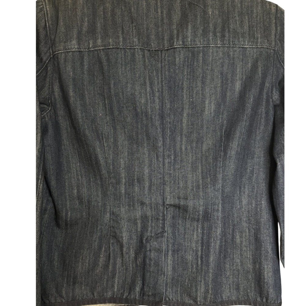 Vintage Y2K Levis San Francisco Denim Blazer Womens M Dark Wash Patch Pocket - Picture 14 of 14